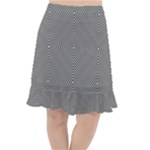 Abstract Diagonal Stripe Pattern Seamless Fishtail Chiffon Skirt