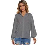 Abstract Diagonal Stripe Pattern Seamless Women s Long Sleeve Button Up Shirt