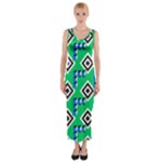 Beauitiful Geometry Fitted Maxi Dress
