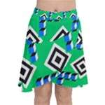 Beauitiful Geometry Chiffon Wrap Front Skirt