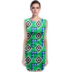 Beauitiful Geometry Sleeveless Velvet Midi Dress