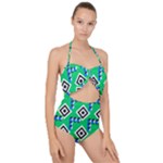 Beauitiful Geometry Scallop Top Cut Out Swimsuit