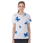 Butterfly-blue-phengaris Women s Cotton T-Shirt