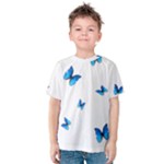 Butterfly-blue-phengaris Kids  Cotton T-Shirt
