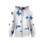 Butterfly-blue-phengaris Kids  Zipper Hoodie