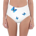 Butterfly-blue-phengaris Reversible High-Waist Bikini Bottoms