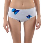 Butterfly-blue-phengaris Reversible Mid-Waist Bikini Bottoms