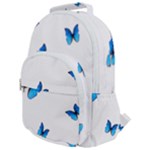 Butterfly-blue-phengaris Rounded Multi Pocket Backpack