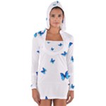 Butterfly-blue-phengaris Long Sleeve Hooded T-shirt