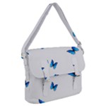 Butterfly-blue-phengaris Buckle Messenger Bag