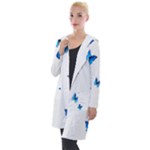 Butterfly-blue-phengaris Hooded Pocket Cardigan