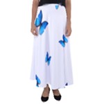 Butterfly-blue-phengaris Flared Maxi Skirt