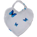 Butterfly-blue-phengaris Giant Heart Shaped Tote
