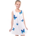 Butterfly-blue-phengaris Kids  Cross Back Dress