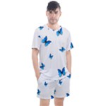 Butterfly-blue-phengaris Men s Mesh T-Shirt and Shorts Set