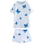 Butterfly-blue-phengaris Kids  Swim T-Shirt and Shorts Set