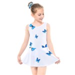 Butterfly-blue-phengaris Kids  Skater Dress Swimsuit