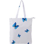 Butterfly-blue-phengaris Double Zip Up Tote Bag