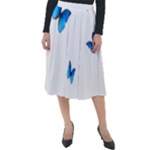Butterfly-blue-phengaris Classic Velour Midi Skirt 