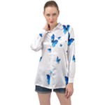 Butterfly-blue-phengaris Long Sleeve Satin Shirt
