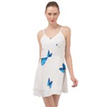 Butterfly-blue-phengaris Summer Time Chiffon Dress