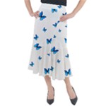 Butterfly-blue-phengaris Midi Mermaid Skirt