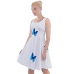 Butterfly-blue-phengaris Knee Length Skater Dress