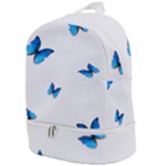 Butterfly-blue-phengaris Zip Bottom Backpack