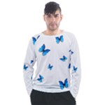 Butterfly-blue-phengaris Men s Long Sleeve Raglan T-Shirt