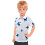 Butterfly-blue-phengaris Kids  Polo T-Shirt