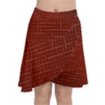 Grid Background Pattern Wallpaper Chiffon Wrap Front Skirt