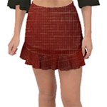 Grid Background Pattern Wallpaper Fishtail Mini Chiffon Skirt