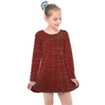Grid Background Pattern Wallpaper Kids  Long Sleeve Dress