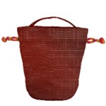 Grid Background Pattern Wallpaper Drawstring Bucket Bag