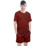 Grid Background Pattern Wallpaper Men s Mesh T-Shirt and Shorts Set