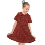 Grid Background Pattern Wallpaper Kids  Short Sleeve Shirt Dress