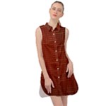 Grid Background Pattern Wallpaper Sleeveless Shirt Dress