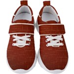 Grid Background Pattern Wallpaper Kids  Velcro Strap Shoes