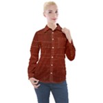 Grid Background Pattern Wallpaper Women s Long Sleeve Pocket Shirt