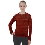 Grid Background Pattern Wallpaper Women s Pique Long Sleeve T-Shirt