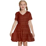 Grid Background Pattern Wallpaper Kids  Short Sleeve Tiered Mini Dress