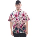 Flora Floral Flower Petal Men s Short Sleeve Shirt