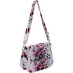 Flora Floral Flower Petal Saddle Handbag