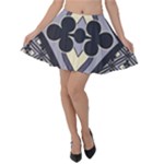 Pattern Design Scrapbooking Velvet Skater Skirt