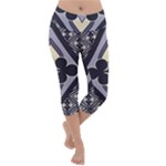 Pattern Design Scrapbooking Lightweight Velour Capri Yoga Leggings