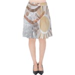 Boho Background Leaves Botanical Velvet High Waist Skirt
