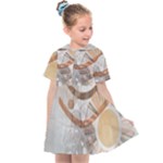 Boho Background Leaves Botanical Kids  Sailor Dress