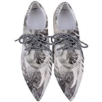Vintage Retro Boho Background Leaves Botanical Pointed Oxford Shoes