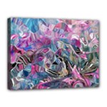 Pink Swirls Flow Canvas 16  x 12  (Stretched)