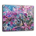 Pink Swirls Flow Canvas 20  x 16  (Stretched)